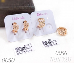 Flower heart earrings