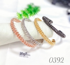Jewelry four-color bracelet irregular alloy open bracelet