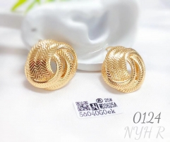 Women's 18k gold-plated chunky chain earrings