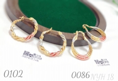 New three-color circle twisted texture geometric design women's gift