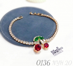 Fashion Jewelry Cherry Multi-Zircon Bracelet