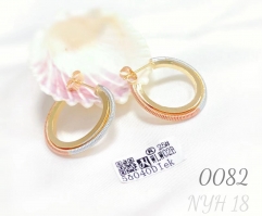 Factory Wholesale Ladies Tri-color Hoop Earrings Simple Texture