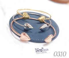 Hot selling three-color heart-shaped love adjustable bracelet