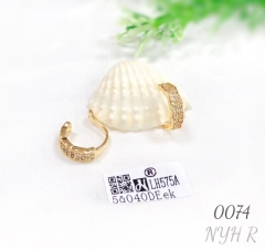 Wholesale 18K gold-plated cubic zirconia earrings