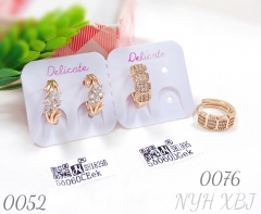 Zircon small hoop earrings