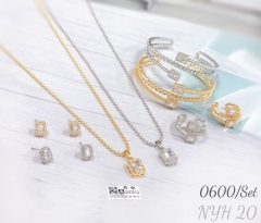 Hot-selling zircon women's jewelry necklace 4-piece set