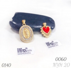 Wholesale brass gold-plated religious pendants and jewelry