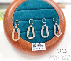 Geometric Zircon Korean Style Earrings