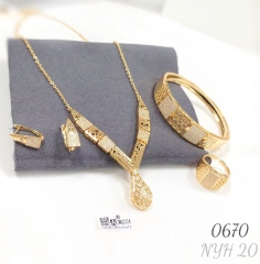 Hot-selling alloy minimalist style four-piece jewelry set