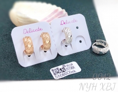 Gold plated heart shaped earrings