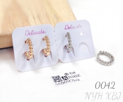 Simple versatile half earrings