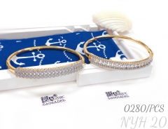 Luxury versatile zircon gold plated bracelet