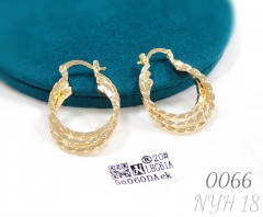 European USA style three-layer beaded big hoop earrings