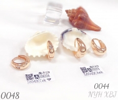 18K gold-plated polished smooth surface earrings