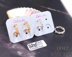 Brass gold silver plated versatile small hoop earrings