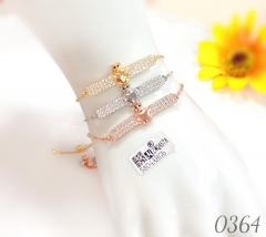 mouse embracing love zircon rose gold silver color bracelet