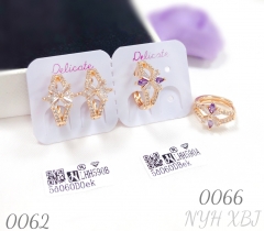 Zircon flower hoop earrings for girls