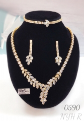 Full zircon jewelry set