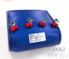 Sweet style fashion cherry earrings for girls