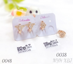 Bridal Jewelry Gold-Plated Cubic Zirconia Earrings