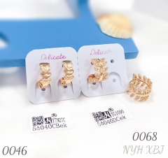 Wholesale small zircon heart earrings for women