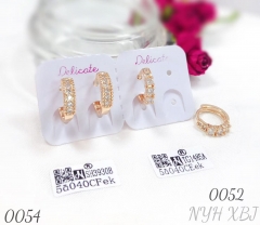 Wholesale 18k gold fashion wedding party women's zircon earrings