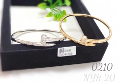 High-quality nail bracelet inlaid with sparkling zircon stones