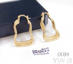 European American style irregular large hoop earrings