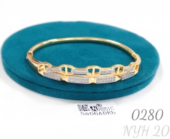 Elegant versatile gold and silver mixed-color single bracelet