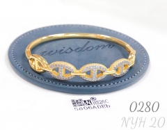 Mixed color gold plated bracelet