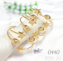 Stylish 18K gold-plated star-shaped bracelet for women