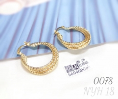 Versatile 18K copper twisted woven geometric earrings