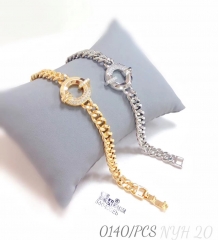 Hot-selling 18K gold-plated jewelry, O-copper inlaid zirconia bracelet