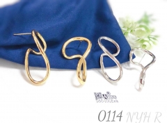 Fashion jewelry 18k gold plated minimalist geometric earrings