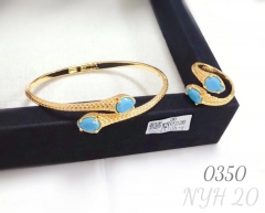 Sapphire design turquoise rings and bracelets