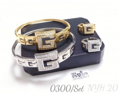 Wholesale Hot Selling 18K Gold Plated Brass Bangles and Rings