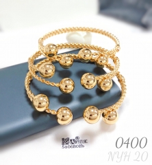 Best selling classic double bead open bracelet set