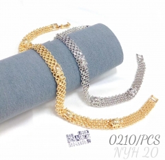 New stylish men's gold-plated copper bracelet