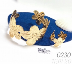 High-quality flower bracelet for women, gold open jewelry