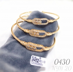 Exquisite bright style zircon bangle set