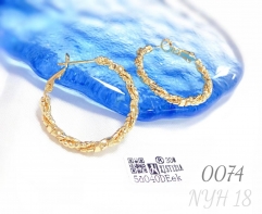 Wholesale price gold-plated twisted ring gold-plated earrings
