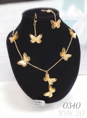 Butterfly model trendy earring necklace set