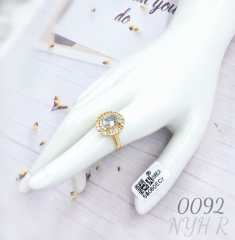 Pigeon egg zircon wedding engagement ring for women