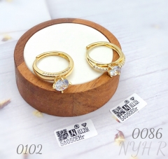 Large zircon gold plated adjustable women's engagement wedding ring