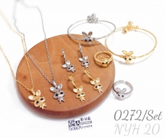 Cute Bunny Gold Plated Children's Jewelry Set