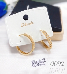 Cubic zirconia pavé earrings for women