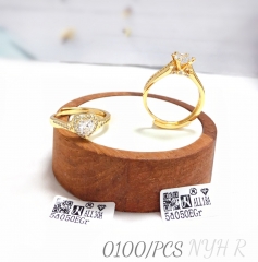 Heart crown zircon engagement/wedding ring for women