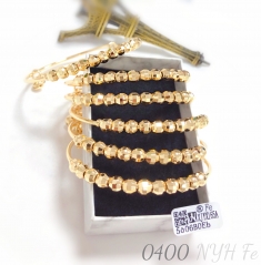 Handmade beads style polishing bangle set