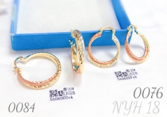 Simple versatile gold-plated knotted large hoop earrings