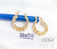 Gold-plated knotted hoop earrings